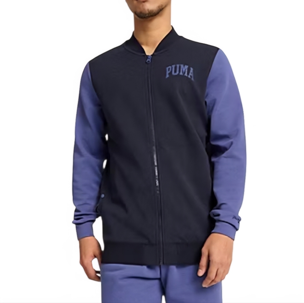 Mens PUMA Lightweight Bomber Jacket Two Tone Navy Size Medium